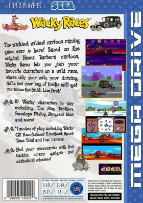 Wacky Races (USA) (Proto) box cover back